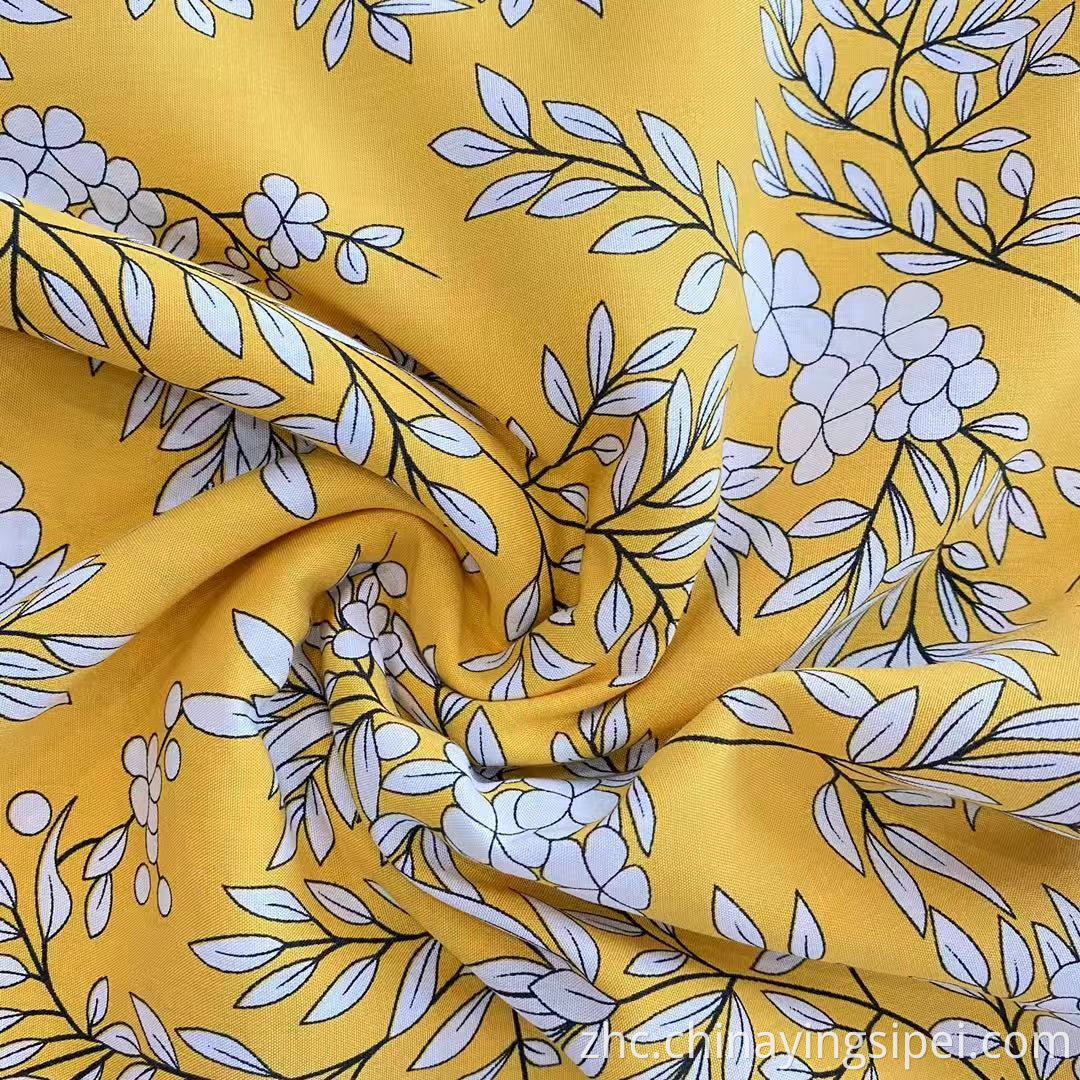 Spun Woven rayon Challis面料花卉粘液材料热带印刷100％粘性人造丝织物用于着装衬衫